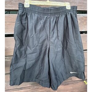 Vintage Nike Shorts Mens Black Shiny Shimmer Basketball‎ Team Swoosh Size M